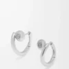 Mini orecchini a cerchio Anagram Pebble in argento sterling Argento Mini orecchini a cerchio Anagram Pebble in argento sterling Argento
