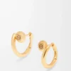 Mini orecchini a cerchio Anagram Pebble in argento sterling Oro