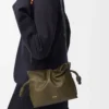 Mini pochette Flamenco in pelle di vitello nappa Dark Khaki Mini pochette Flamenco in pelle di vitello nappa Dark Khaki