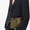 Mini pochette Flamenco in pelle di vitello nappa Dark Khaki Mini pochette Flamenco in pelle di vitello nappa Dark Khaki