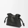 Mini pochette Flamenco in pelle di vitello nappa nera