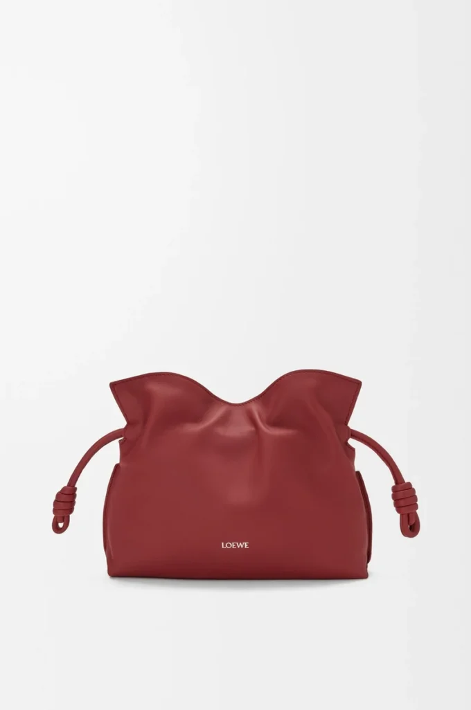Mini pochette Flamenco in pelle di vitello nappa rosso bruciato Mini pochette Flamenco in pelle di vitello nappa rosso bruciato