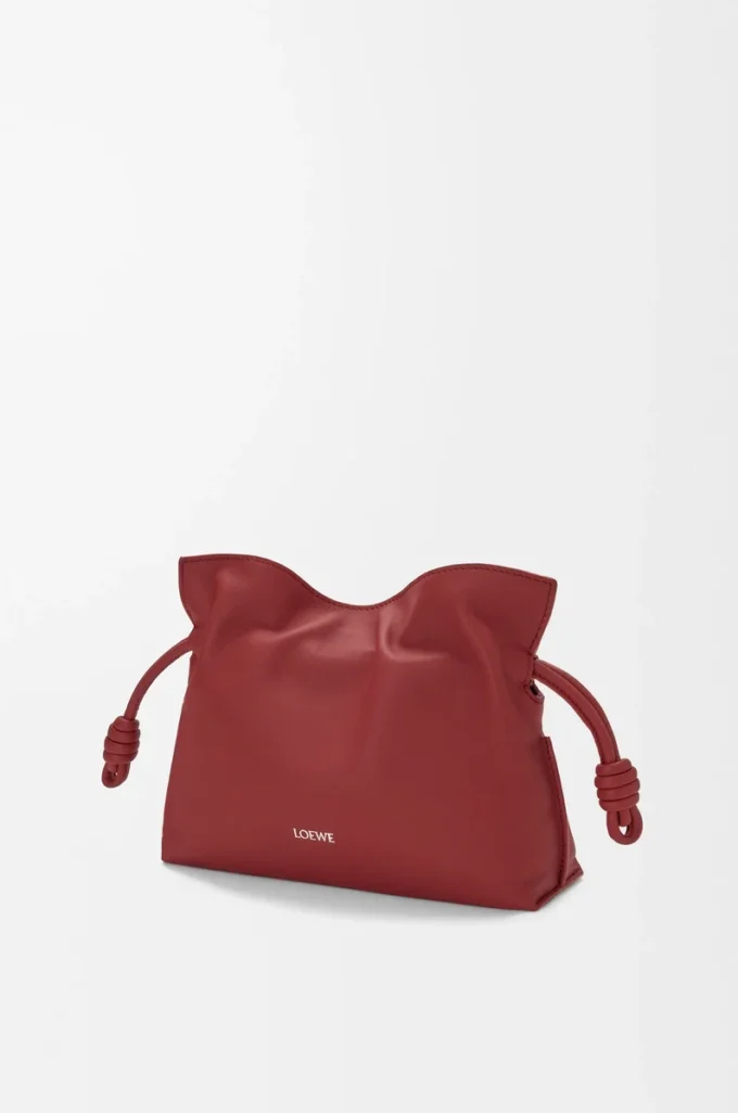 Mini pochette Flamenco in pelle di vitello nappa rosso bruciato Mini pochette Flamenco in pelle di vitello nappa rosso bruciato