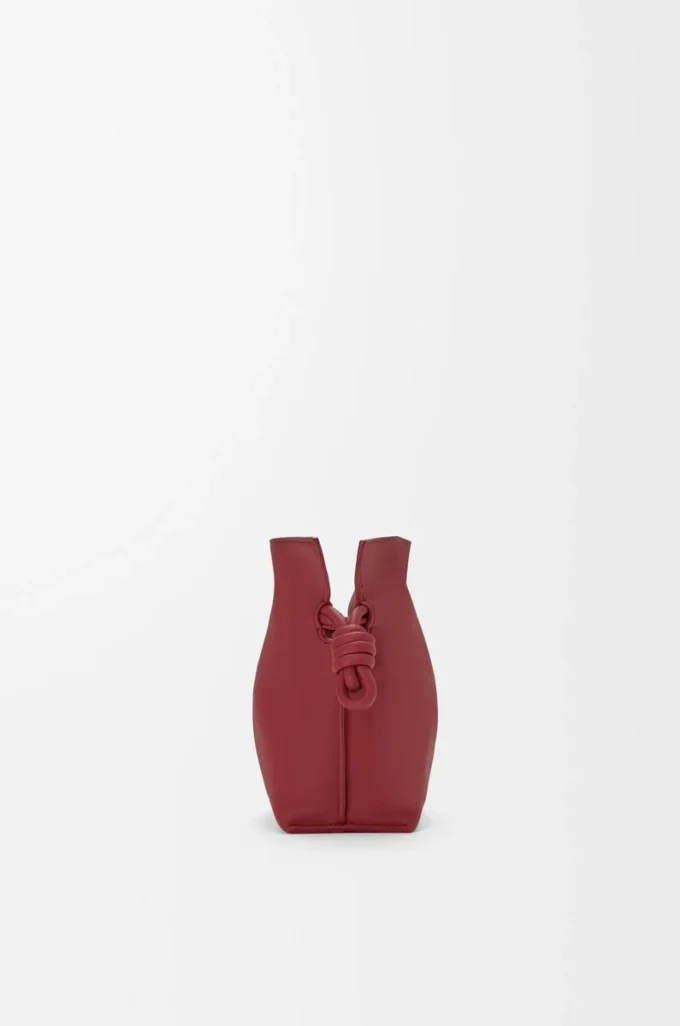 Mini pochette Flamenco in pelle di vitello nappa rosso bruciato Mini pochette Flamenco in pelle di vitello nappa rosso bruciato