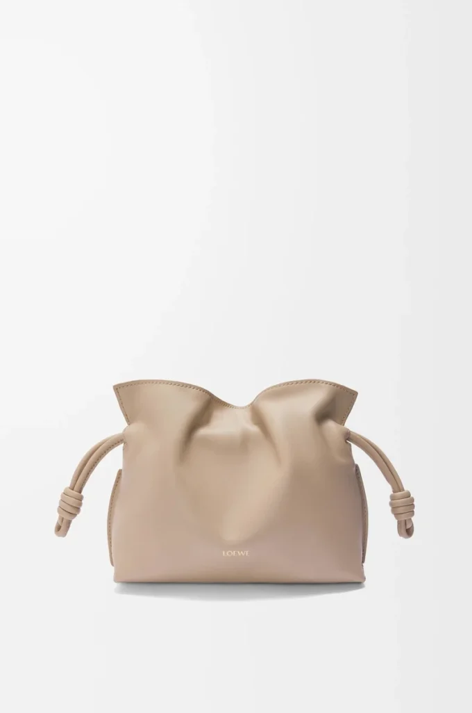 Mini pochette Flamenco in pelle di vitello nappa Sand Mini pochette Flamenco in pelle di vitello nappa Sand