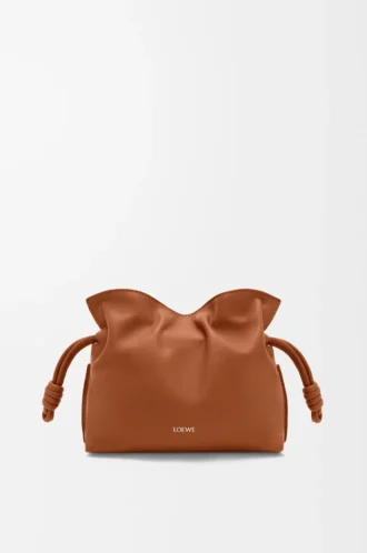 Mini pochette Flamenco in pelle di vitello nappa Squirrel