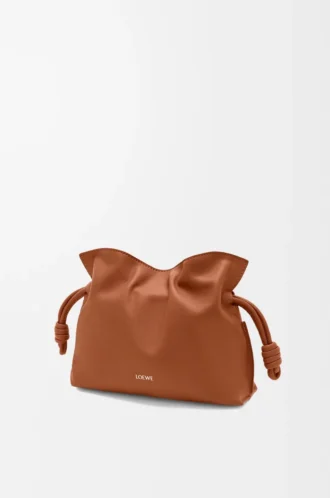 Mini pochette Flamenco in pelle di vitello nappa Squirrel