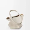 Mini Puzzle Fold tote in morbida pelle di vitello martellata Light Ghost