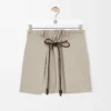 Minigonna in cotone e seta Beige chiaro Minigonna in cotone e seta Beige chiaro