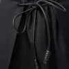 Minigonna in cotone e seta nero