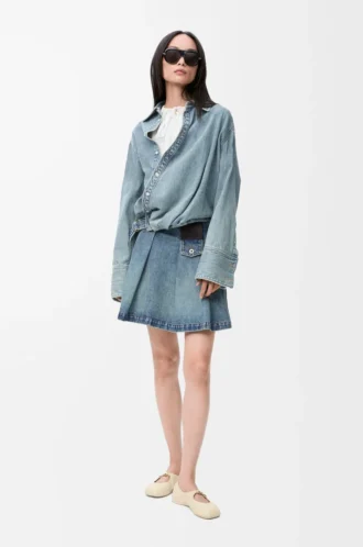 Minigonna in denim Denim lavato