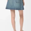 Minigonna in denim Denim lavato Minigonna in denim Denim lavato