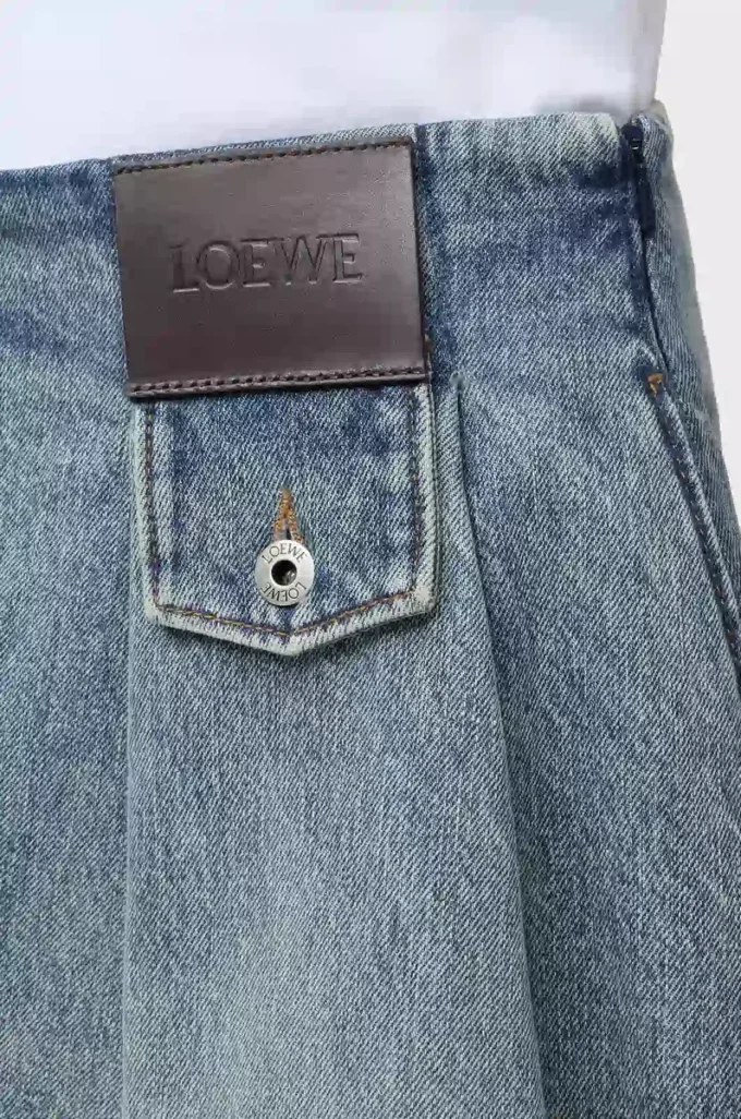 Minigonna in denim Denim lavato Minigonna in denim Denim lavato