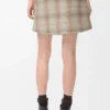 Minigonna in misto lana e cashmere Beige