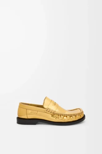 Mocassino Campo in pelle di vitello metallizzata Oro