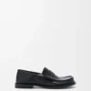 Mocassino con linguetta posteriore Campo in pelle di vitello cerata Nero Mocassino con linguetta posteriore Campo in pelle di vitello cerata Nero
