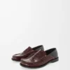 Mocassino con linguetta posteriore Campo in pelle di vitello goffrata e pelle di agnello nappa Marrone scuro/Nero Mocassino con linguetta posteriore Campo in pelle di vitello goffrata e pelle di agnello nappa Marrone scuro/Nero