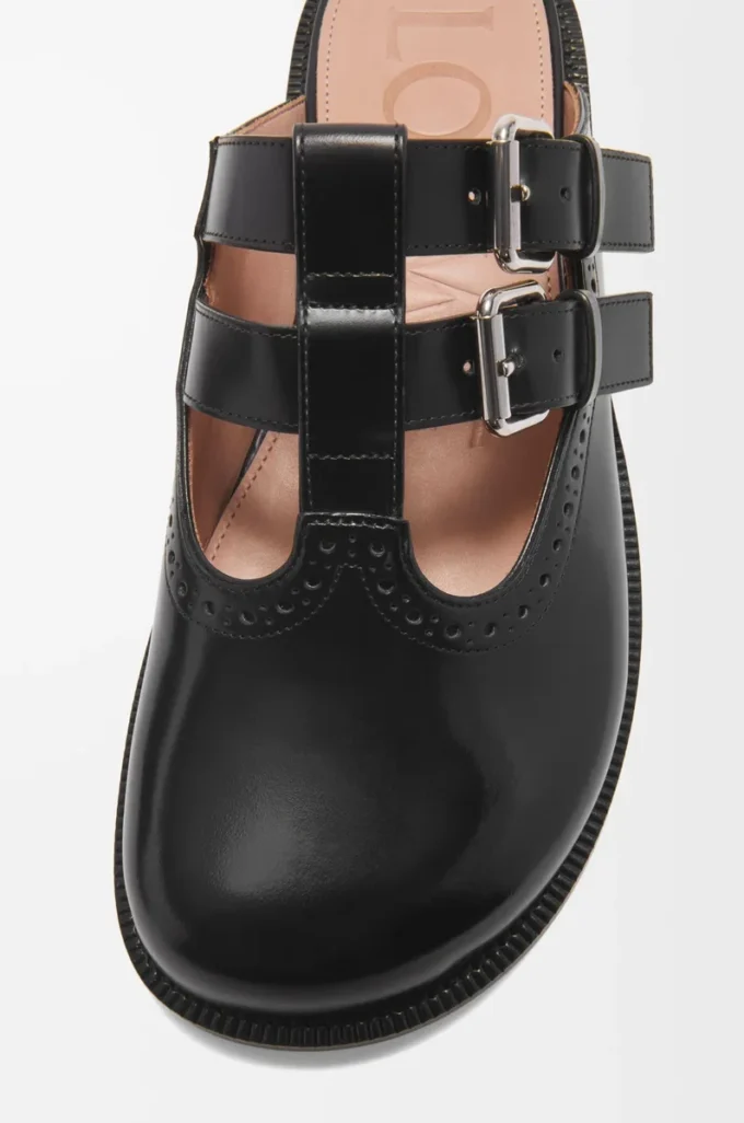 Mule Mary Jane Campo in pelle di vitello Nero Mule Mary Jane Campo in pelle di vitello Nero