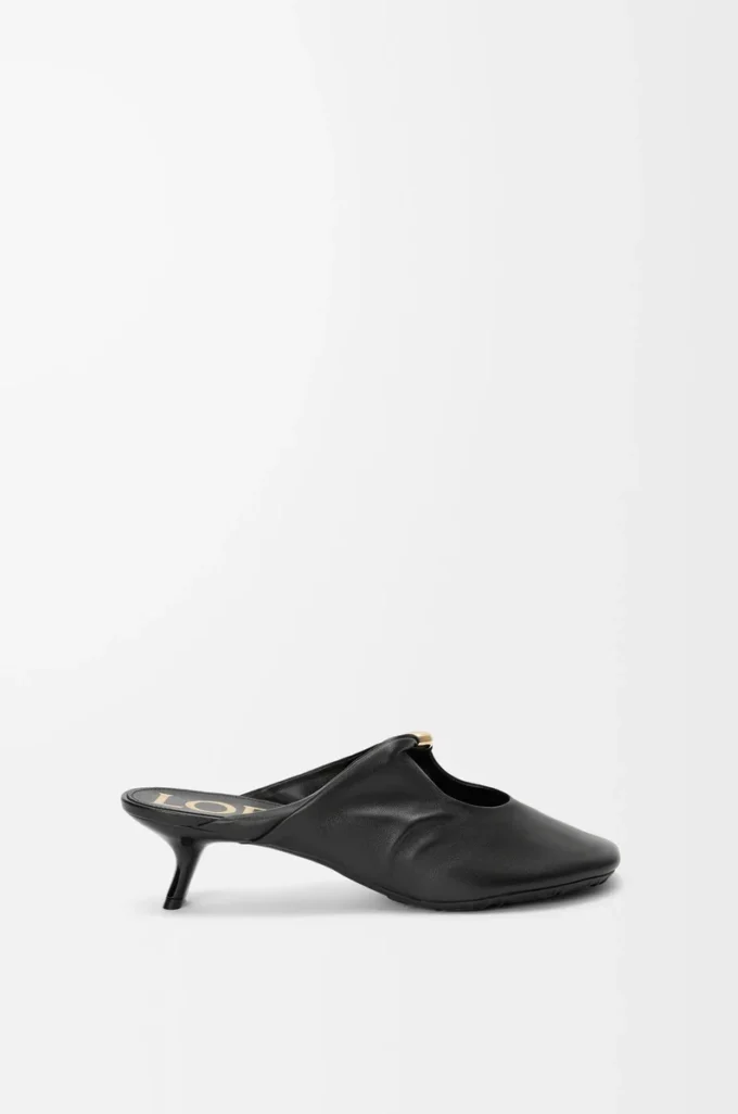 Mule Pebble Soft in pelle di agnello nappa Black Mule Pebble Soft in pelle di agnello nappa Black
