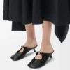 Mule Pebble Soft in pelle di agnello nappa Black Mule Pebble Soft in pelle di agnello nappa Black