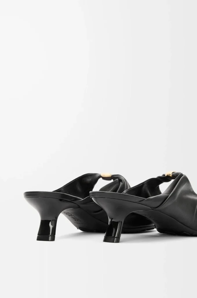 Mule Pebble Soft in pelle di agnello nappa Black Mule Pebble Soft in pelle di agnello nappa Black