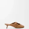 Mule Pebble Soft in pelle di agnello nappa Oak Mule Pebble Soft in pelle di agnello nappa Oak