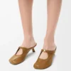 Mule Pebble Soft in pelle di agnello nappa Oak Mule Pebble Soft in pelle di agnello nappa Oak