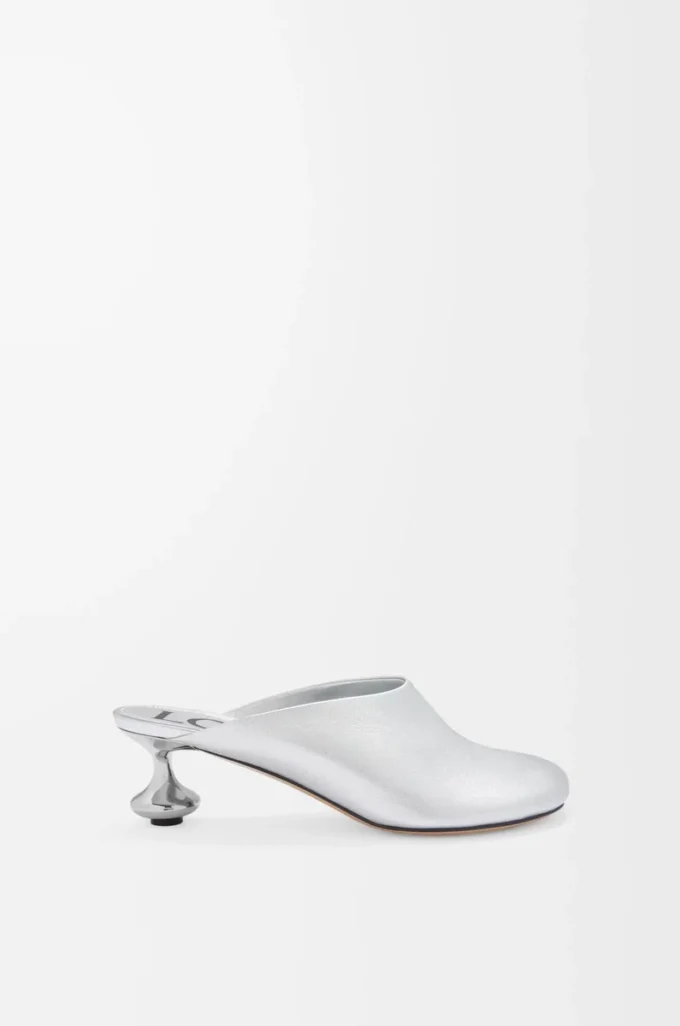 Mule Toy in pelle di agnello laminata Argento Mule Toy in pelle di agnello laminata Argento