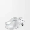 Mule Toy in pelle di agnello laminata Argento Mule Toy in pelle di agnello laminata Argento