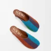 Mule Toy in tela ricamata Caramel/Bright Green Mule Toy in tela ricamata Caramel/Bright Green