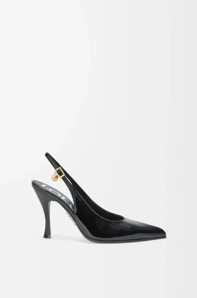 Nuove décolleté con cinturino posteriore in pelle mista Nero Nuove décolleté con cinturino posteriore in pelle mista Nero