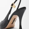 Nuove décolleté con cinturino posteriore in pelle mista Nero Nuove décolleté con cinturino posteriore in pelle mista Nero
