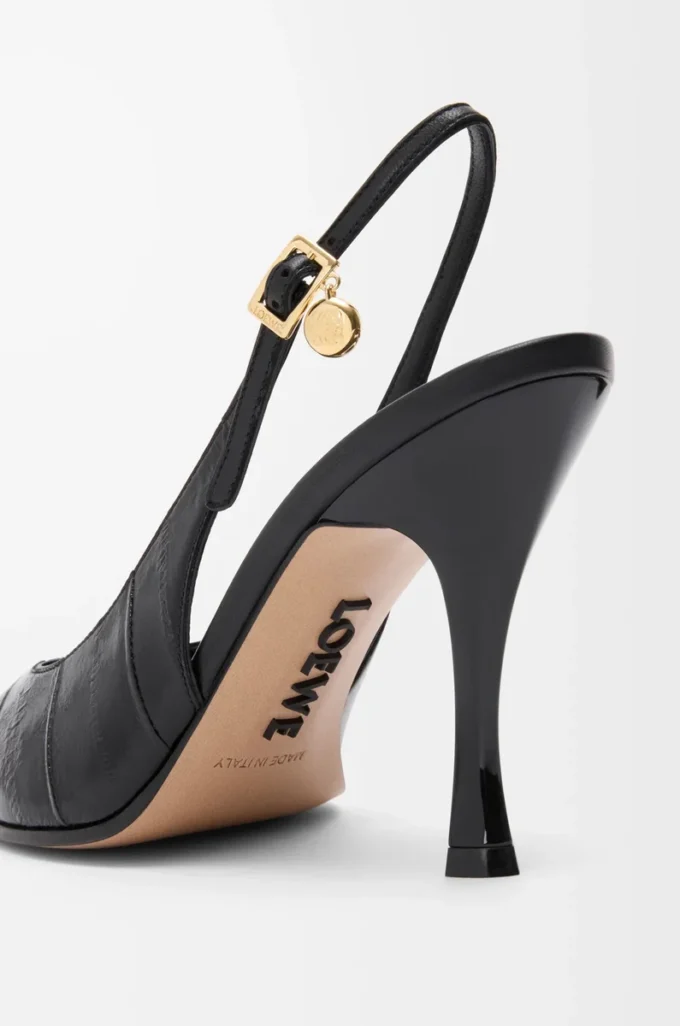 Nuove décolleté con cinturino posteriore in pelle mista Nero Nuove décolleté con cinturino posteriore in pelle mista Nero
