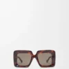 Occhiali da sole Anagram Maxi quadrati smussati Havana Occhiali da sole Anagram Maxi quadrati smussati Havana