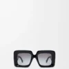 Occhiali da sole Beveled Square Maxi Anagram neri