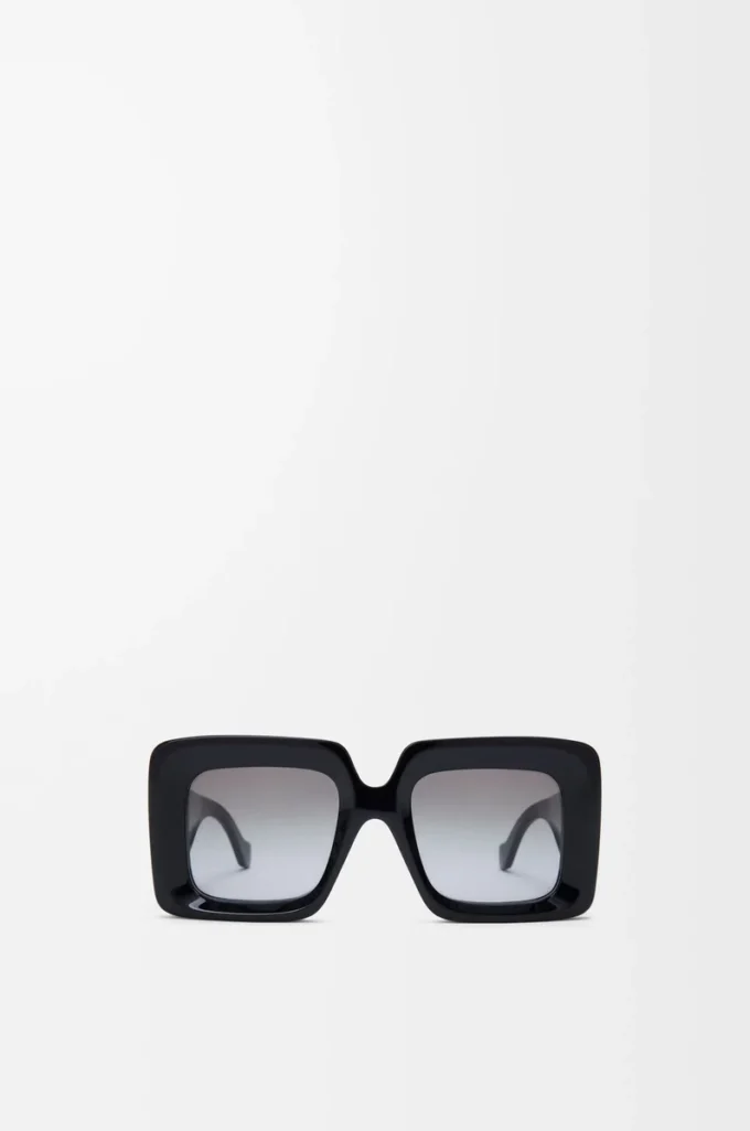 Occhiali da sole Beveled Square Maxi Anagram neri