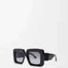 Occhiali da sole Beveled Square Maxi Anagram neri