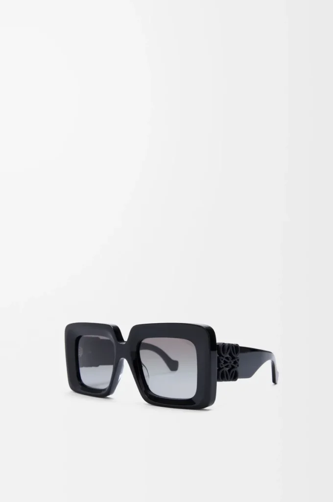 Occhiali da sole Beveled Square Maxi Anagram neri