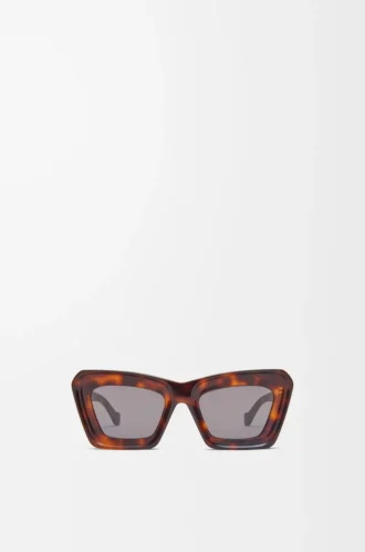 Occhiali da sole Cateye smussati Havana