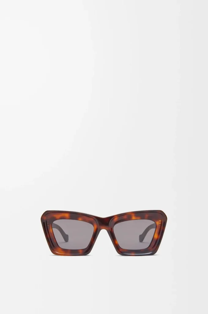 Occhiali da sole Cateye smussati Havana Occhiali da sole Cateye smussati Havana