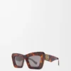 Occhiali da sole Cateye smussati Havana Occhiali da sole Cateye smussati Havana