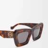Occhiali da sole Cateye smussati Havana Occhiali da sole Cateye smussati Havana