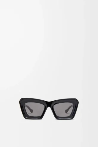 Occhiali da sole Cateye smussati Nero