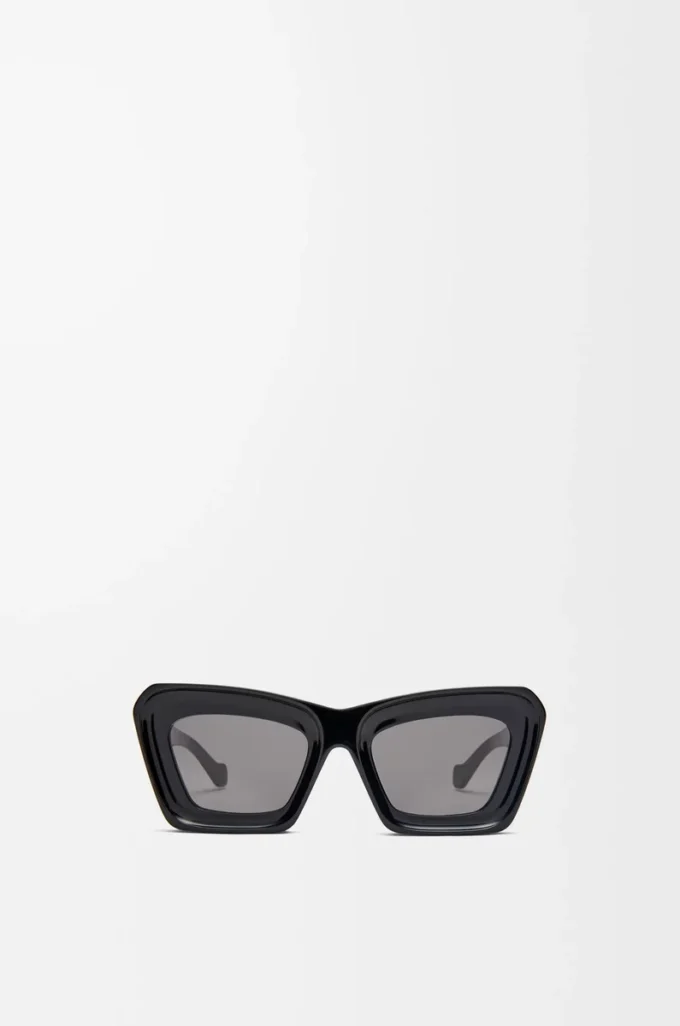 Occhiali da sole Cateye smussati Nero