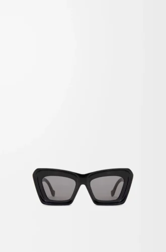 Occhiali da sole Cateye smussati Nero
