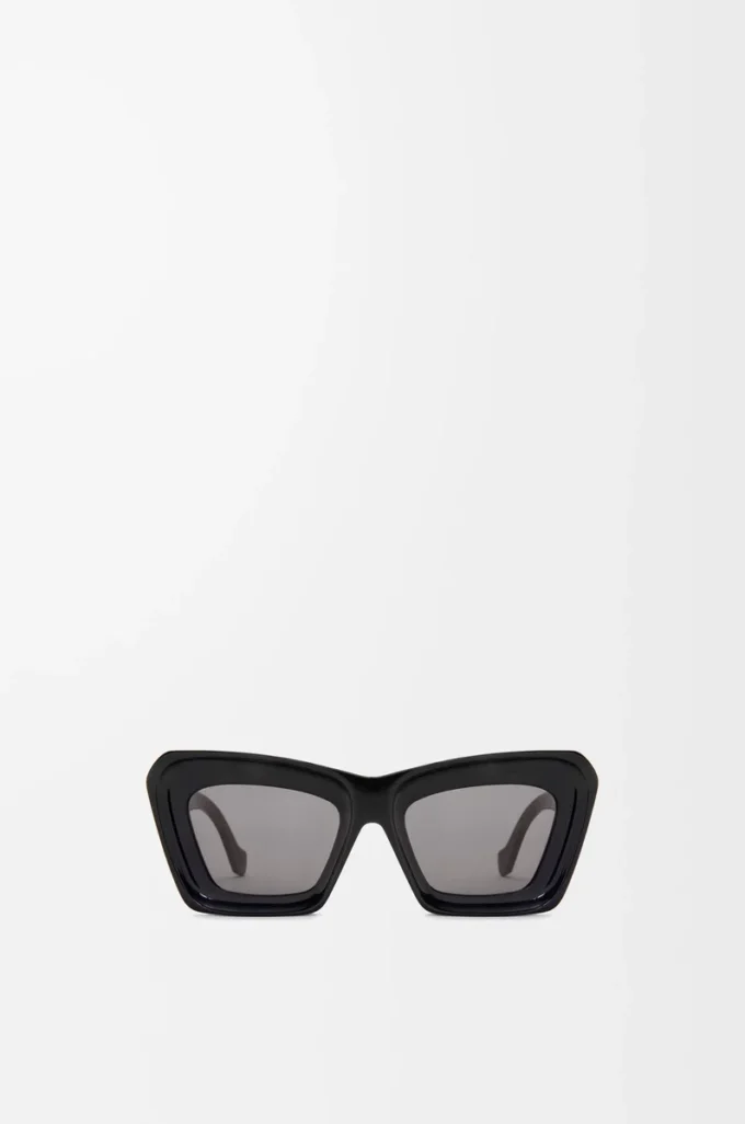 Occhiali da sole Cateye smussati Nero