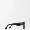 Occhiali da sole Cateye smussati Nero