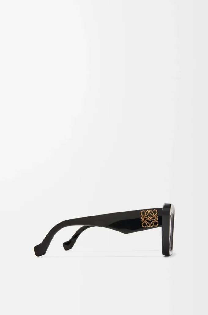 Occhiali da sole Cateye smussati Nero