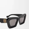 Occhiali da sole Cateye smussati Nero
