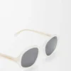 Occhiali da sole Delta Slim color avorio latteo Occhiali da sole Delta Slim color avorio latteo